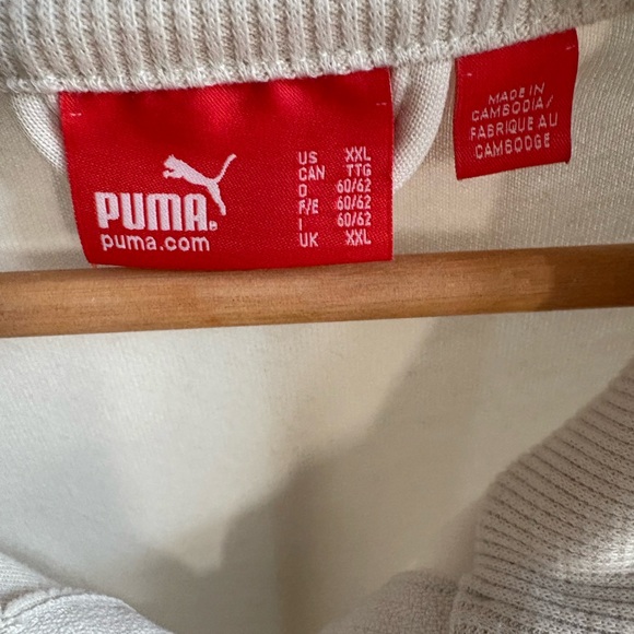 Vintage Puma Men's Green and White Track Jacket Size XXL - Picture 4 of 7